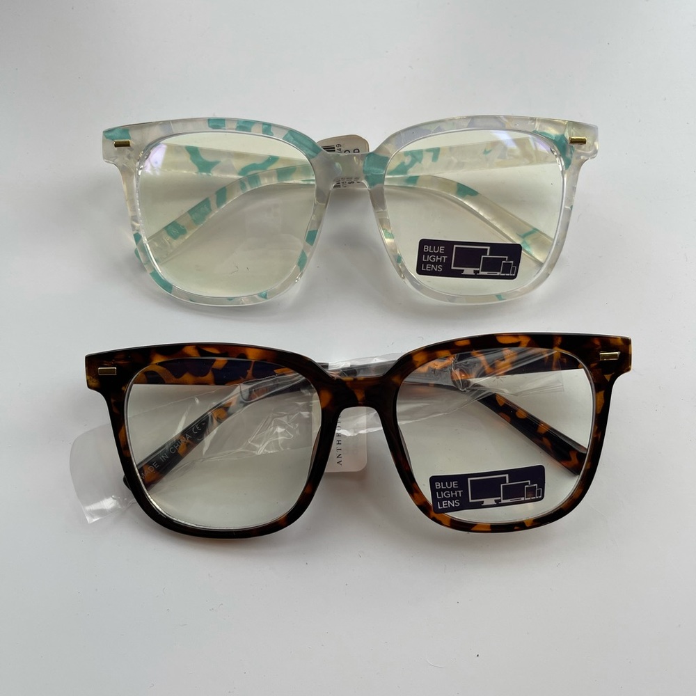 Anthropologie NWT ✨ women’s blue light glasses 2 pack